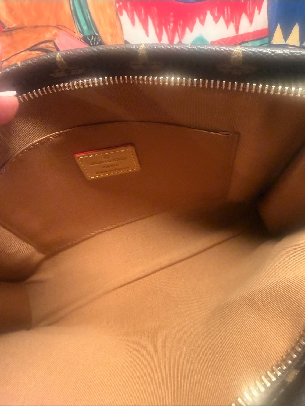 Source Unknown Brown Monogram Toiletry Pouch / clutch / organizer - Picture 2 of 10